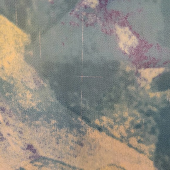 GUESS Los Angeles Watercolor Sheer Blouse M - Picture 8 of 8